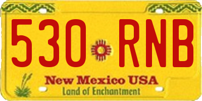 NM license plate 530RNB