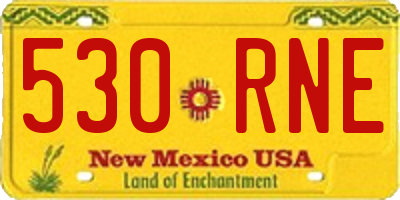 NM license plate 530RNE