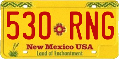 NM license plate 530RNG