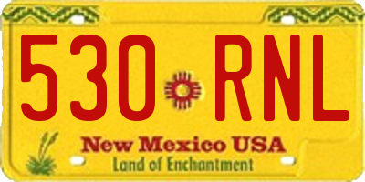 NM license plate 530RNL