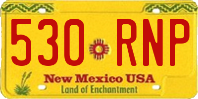 NM license plate 530RNP