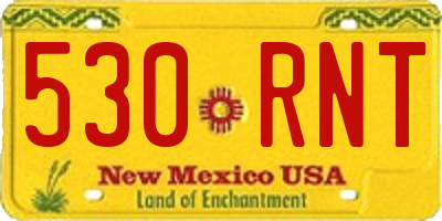 NM license plate 530RNT