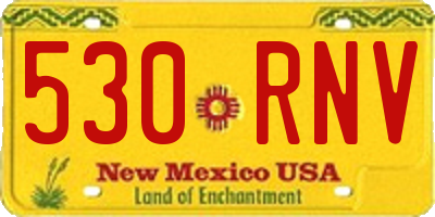 NM license plate 530RNV