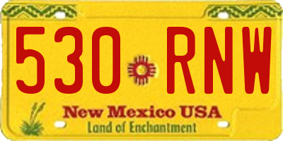NM license plate 530RNW