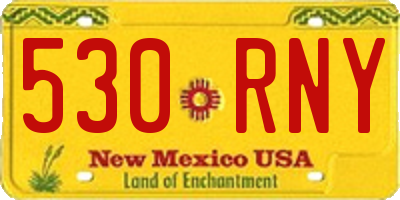 NM license plate 530RNY