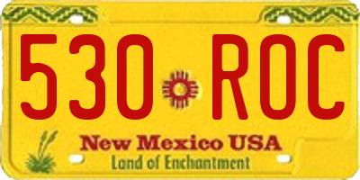 NM license plate 530ROC