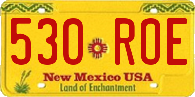 NM license plate 530ROE