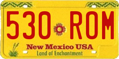 NM license plate 530ROM