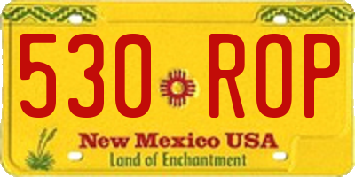NM license plate 530ROP