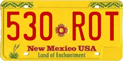 NM license plate 530ROT