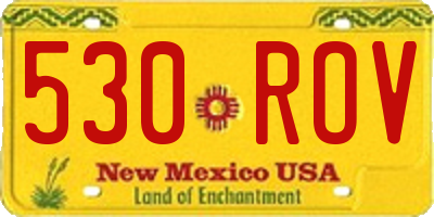 NM license plate 530ROV