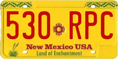 NM license plate 530RPC