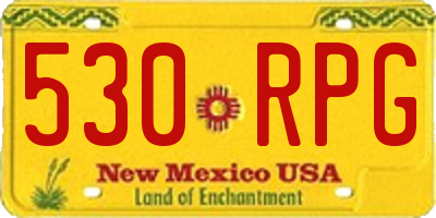 NM license plate 530RPG