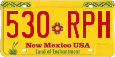 NM license plate 530RPH