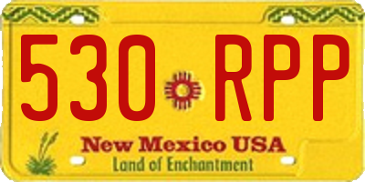 NM license plate 530RPP
