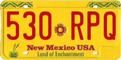 NM license plate 530RPQ