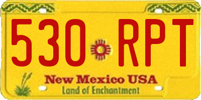 NM license plate 530RPT