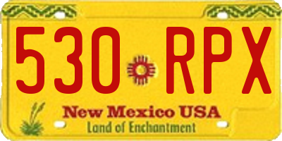 NM license plate 530RPX