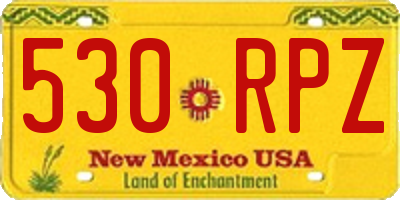 NM license plate 530RPZ