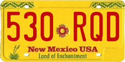 NM license plate 530RQD
