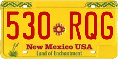 NM license plate 530RQG