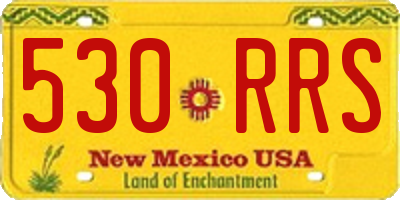 NM license plate 530RRS