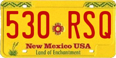 NM license plate 530RSQ