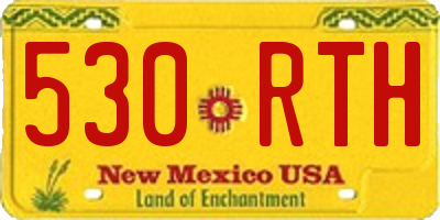 NM license plate 530RTH