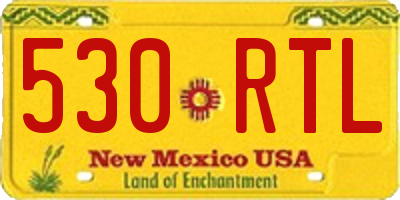NM license plate 530RTL