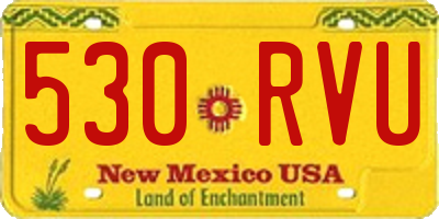 NM license plate 530RVU