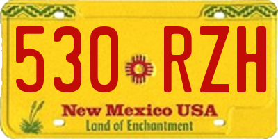 NM license plate 530RZH
