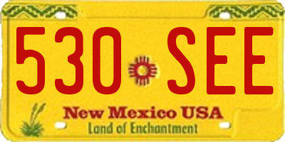 NM license plate 530SEE