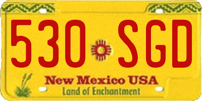NM license plate 530SGD