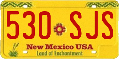 NM license plate 530SJS