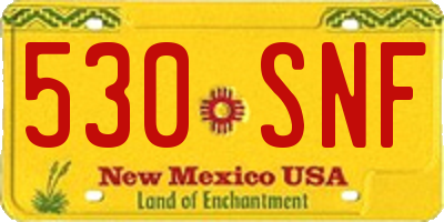 NM license plate 530SNF