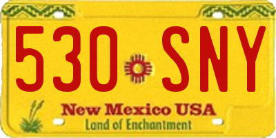 NM license plate 530SNY