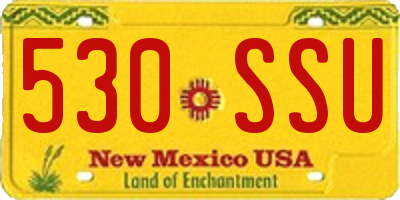 NM license plate 530SSU