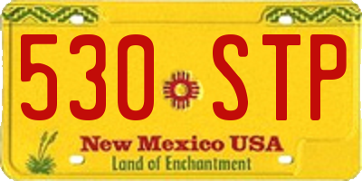 NM license plate 530STP