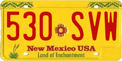NM license plate 530SVW