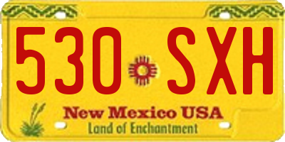 NM license plate 530SXH