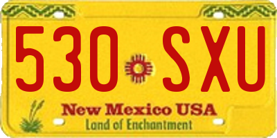 NM license plate 530SXU