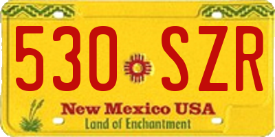 NM license plate 530SZR