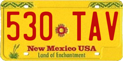 NM license plate 530TAV