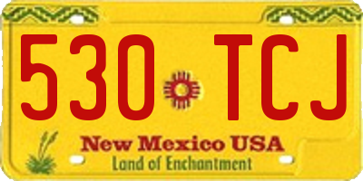 NM license plate 530TCJ