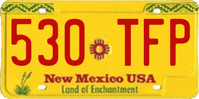 NM license plate 530TFP
