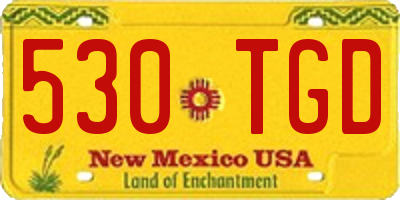 NM license plate 530TGD
