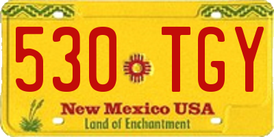 NM license plate 530TGY
