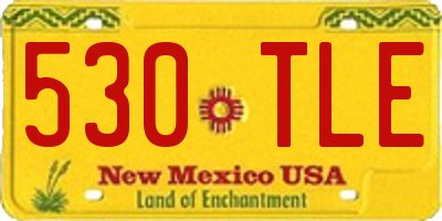 NM license plate 530TLE