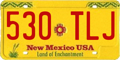 NM license plate 530TLJ