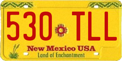 NM license plate 530TLL